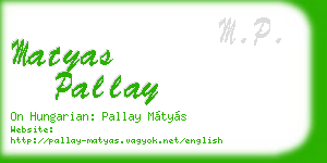 matyas pallay business card